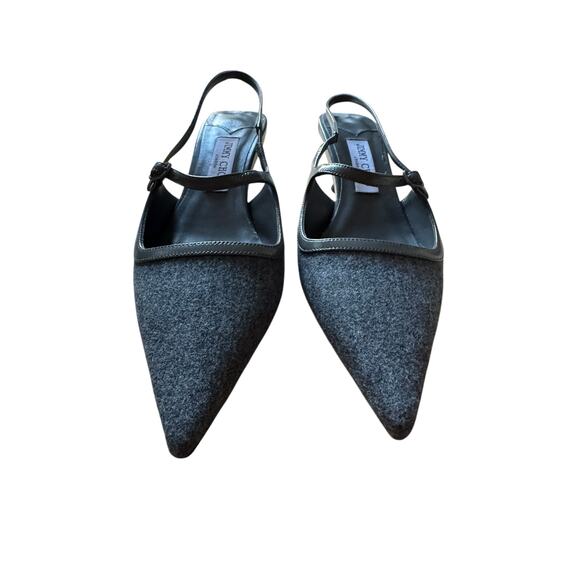 Jimmy Choo NIB Didi 45 Flannel Slingback Pumps in Storm Size 40 - Picture 4 of 11